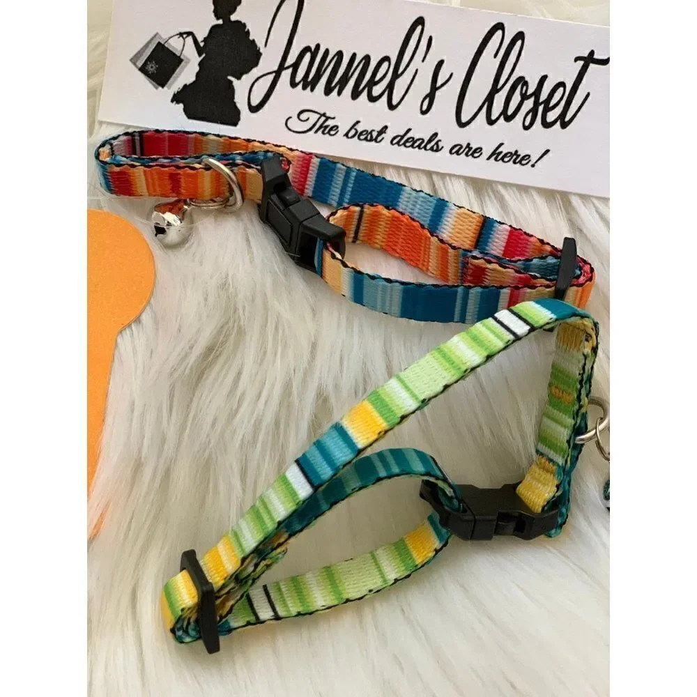 Cat Collar with Bell 2 PCS Aztec Pattern Safety Collars for Cats Kitten